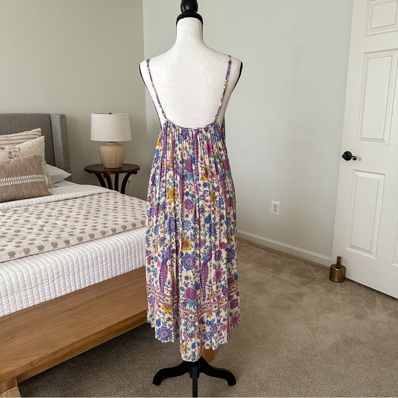 🌸 SPELL 🌸 Lovebird Strappy Midi Dress SMALL - Picture 2 of 10